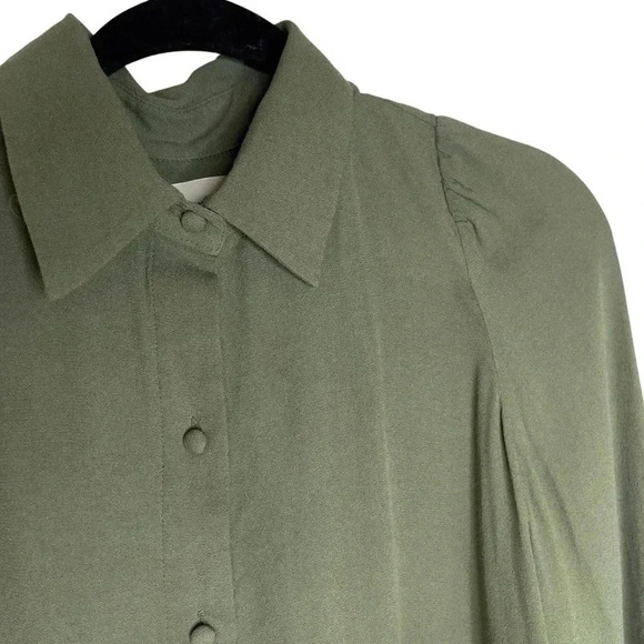Aritzia Wilfred Josephine Long Sleeve  Puff-sleeve Button Down Blouse Size XS - Picture 8 of 12